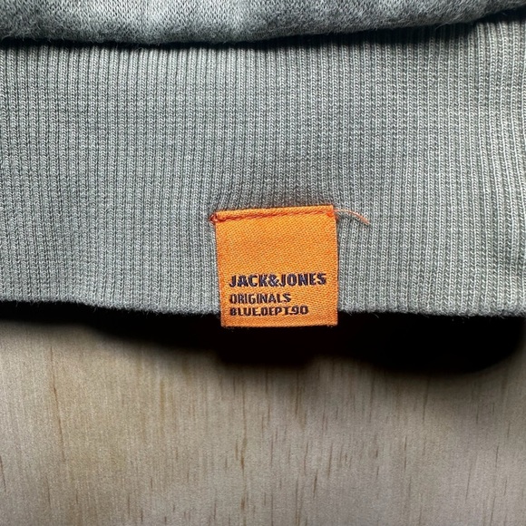 Jack & Jones Green Hoodie with Striped Logo - Picture 3 of 11